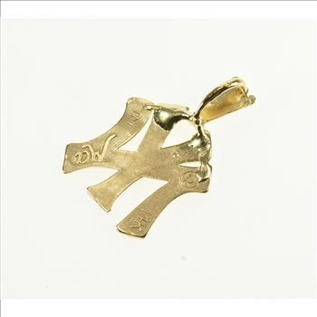 14K New York Yankees NY Symbol Baseball Yellow Gold Charm/Pendant