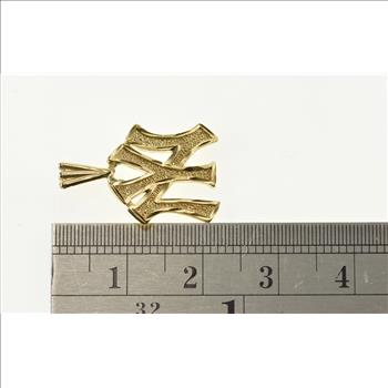 14K New York Yankees NY Symbol Baseball Yellow Gold Charm/Pendant