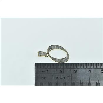 14K O Letter Monogram Name Diamond Encrusted Yellow Gold Pendant