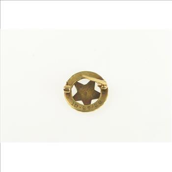 14K Order of the Eastern Star Enamel Lapel Yellow Gold Pin/Brooch
