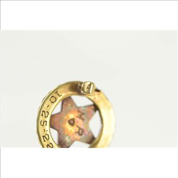 14K Order of the Eastern Star Enamel Lapel Yellow Gold Pin/Brooch