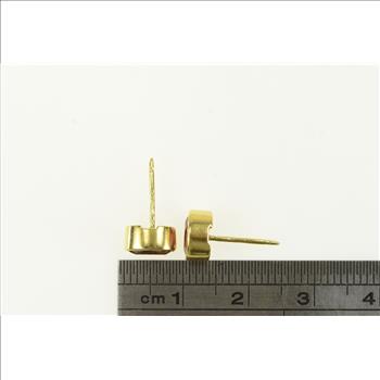 14K Oval Purple Tourmaline Stud Yellow Gold Earrings