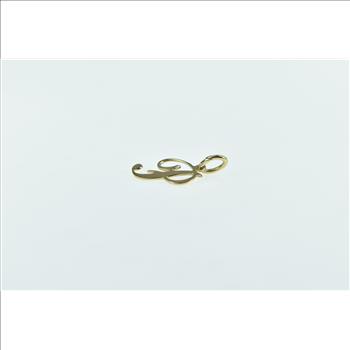 14K P Cursive Letter Monogram Initial Name Yellow Gold Charm/Pendant