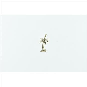 14K Palm Tree Tropical Motif Beach Travel Yellow Gold Charm/Pendant
