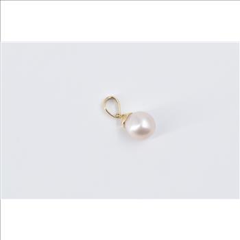 14K Pearl Vintage Classic Simple Fashion Yellow Gold Pendant