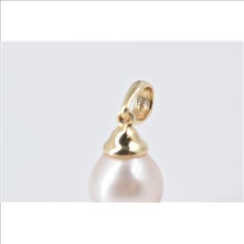 14K Pearl Vintage Classic Simple Fashion Yellow Gold Pendant