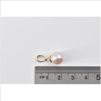 14K Pearl Vintage Classic Simple Fashion Yellow Gold Pendant