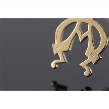 14K Pie Omega Greek Symbol Fraternity Yellow Gold Charm/Pendant