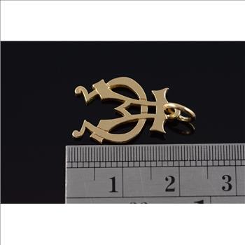 14K Pie Omega Greek Symbol Fraternity Yellow Gold Charm/Pendant