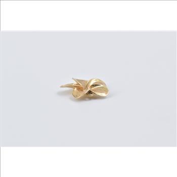 14K Plumeria Flower Hawaii Tropical Motif Yellow Gold Charm/Pendant
