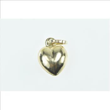 14K Puffy Heart Forget Me Not Love Symbol Yellow Gold Charm/Pendant