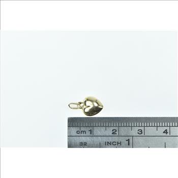 14K Puffy Heart Forget Me Not Love Symbol Yellow Gold Charm/Pendant