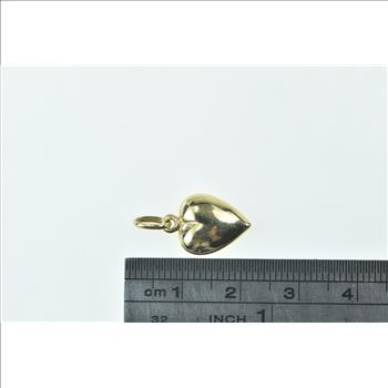 14K Puffy Heart Forget Me Not Love Symbol Yellow Gold Charm/Pendant
