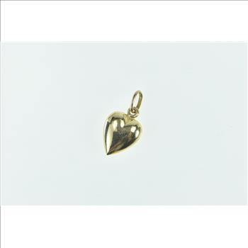 14K Puffy Heart Forget Me Not Love Symbol Yellow Gold Charm/Pendant