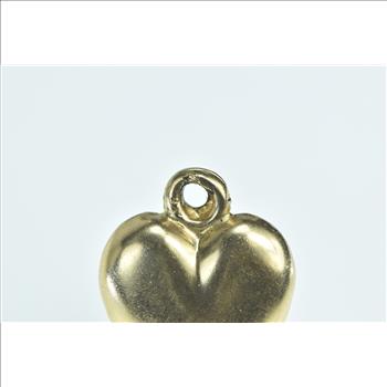 14K Puffy Heart Love Symbol Forget Me Not Yellow Gold Charm/Pendant