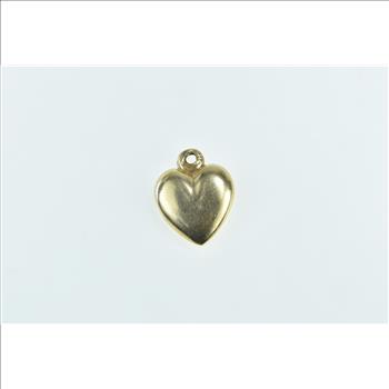 14K Puffy Heart Love Symbol Forget Me Not Yellow Gold Charm/Pendant