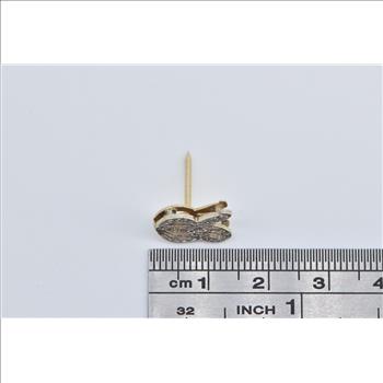 14K R Diamond Cursive Monogram Initial Name Yellow Gold Charm/Pendant