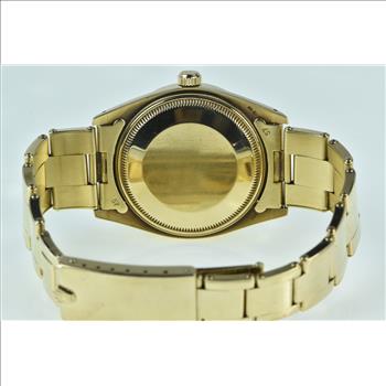 14K Rolex Date Diamond Dial Bezel 34mm 1593 Vintage Watch - Men's