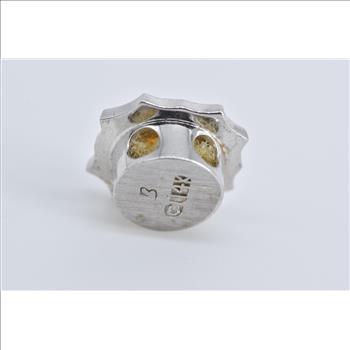 14K Round Citrine Ornate Slide Bracelet White Gold Charm/Pendant