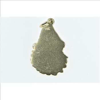 14K Santa Claus Saint Nick Christmas Holiday Yellow Gold Charm/Pendant