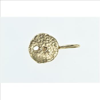 14K Sea Shell Sand Dollar Ocean Beach Motif Yellow Gold Charm/Pendant