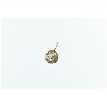 14K Sea Shell Sand Dollar Ocean Beach Motif Yellow Gold Charm/Pendant