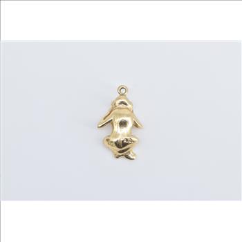 14K See No Evil Monkey Novelty 3D Symbol Yellow Gold Charm/Pendant
