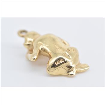 14K See No Evil Monkey Novelty 3D Symbol Yellow Gold Charm/Pendant