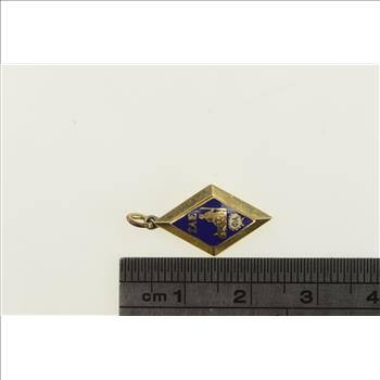 14K Sigma Alpha Epsilon Vintage Enamel Yellow Gold Charm/Pendant