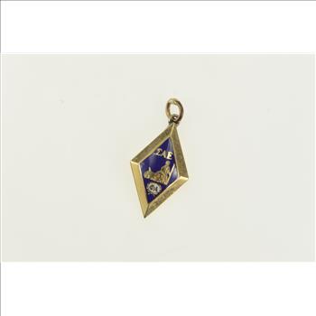 14K Sigma Alpha Epsilon Vintage Enamel Yellow Gold Charm/Pendant