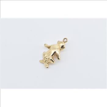 14K Speak No Evil Monkey Novelty 3D Symbol Yellow Gold Charm/Pendant