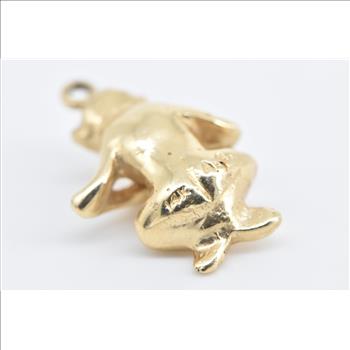 14K Speak No Evil Monkey Novelty 3D Symbol Yellow Gold Charm/Pendant