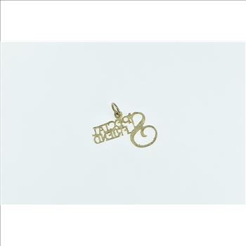 14K Special Friend Word Cut Out Friendship Yellow Gold Charm/Pendant