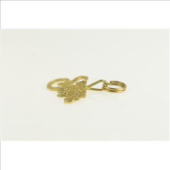 14K Special Friend Word Cut Out Friendship Yellow Gold Charm/Pendant