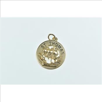 14K St Thomas Island Travel Caribbean Souvenir Yellow Gold Charm/Pendant