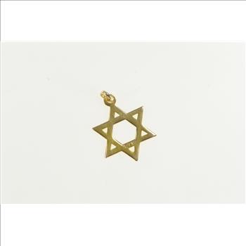 14K Star of David Jewish Faith Symbol Vintage Yellow Gold Charm/Pendant