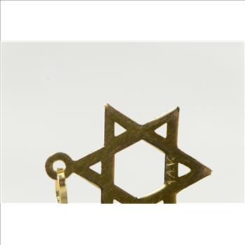 14K Star of David Jewish Faith Symbol Vintage Yellow Gold Charm/Pendant