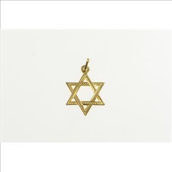 14K Star of David Jewish Faith Symbol Vintage Yellow Gold Charm/Pendant