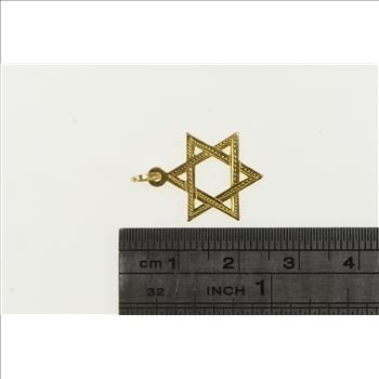 14K Star of David Jewish Faith Symbol Vintage Yellow Gold Charm/Pendant
