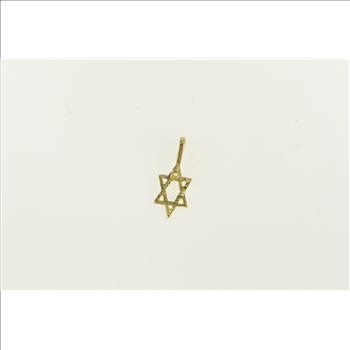 14K Star of David Jewish Faith Symbol Yellow Gold Charm/Pendant