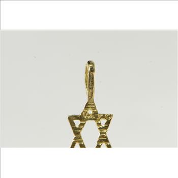 14K Star of David Jewish Faith Symbol Yellow Gold Charm/Pendant