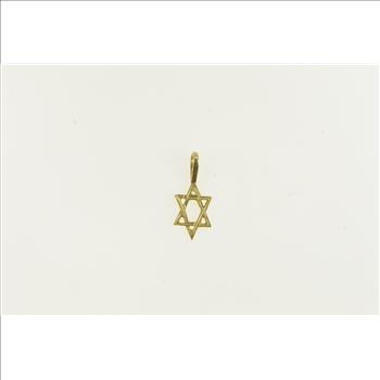 14K Star of David Jewish Faith Symbol Yellow Gold Charm/Pendant