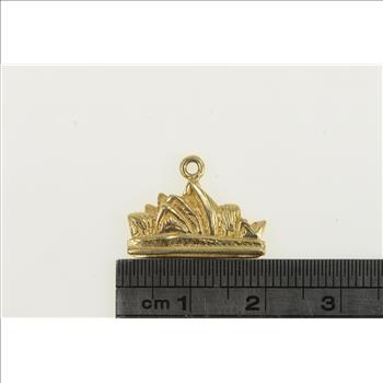 14K Sydney Opera House Australia Souvenir Yellow Gold Charm/Pendant