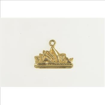 14K Sydney Opera House Australia Souvenir Yellow Gold Charm/Pendant