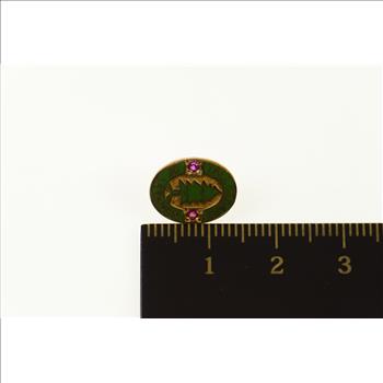 14K Tall Cedars of Lebanon Enamel Masonic Lapel Yellow Gold Pin/Brooch