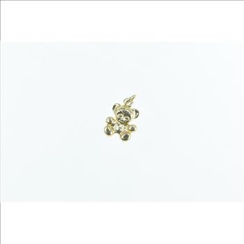14K Teddy Bear Stuffed Animal Childrens Toy Yellow Gold Charm/Pendant