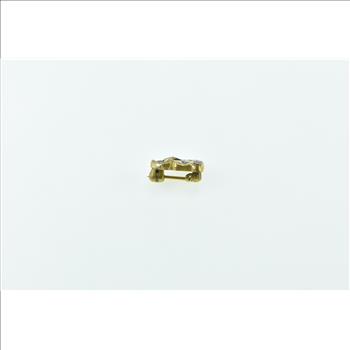 14K Theta Phi Alpha Skull Syn. Ruby Fraternity Yellow Gold Pin/Brooch