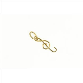 14K Treble Clef Music Symbol Musician Yellow Gold Charm/Pendant