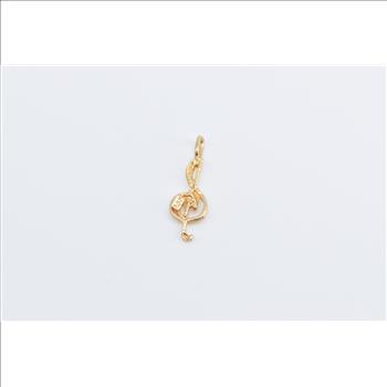 14K Treble Clef Music Symbol Musician Yellow Gold Charm/Pendant