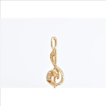14K Treble Clef Music Symbol Musician Yellow Gold Charm/Pendant